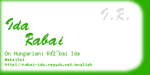 ida rabai business card